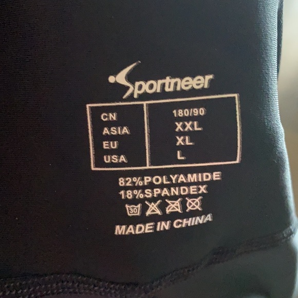 SPORTNEER BLACK PADDED CYCLING BIKE SHORTS L - Picture 2 of 6